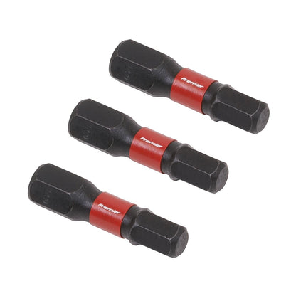 Sealey AK8213 Hex 5mm Impact Power Tool Bits 25mm - 3pc