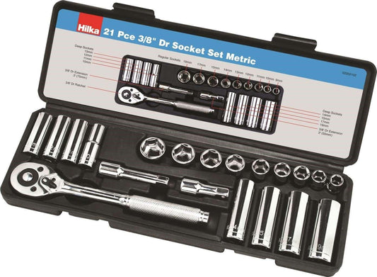 Hilka 21 pce 3/8" Drive Socket Set Metric 2202102