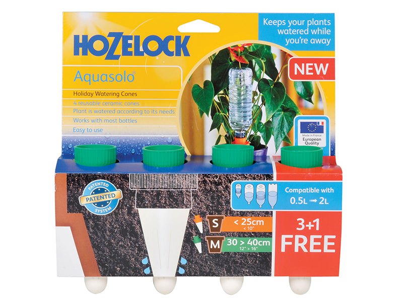 Hozelock 2717 Green Aquasolo Watering Cone for Medium 16in Pots Pack 4