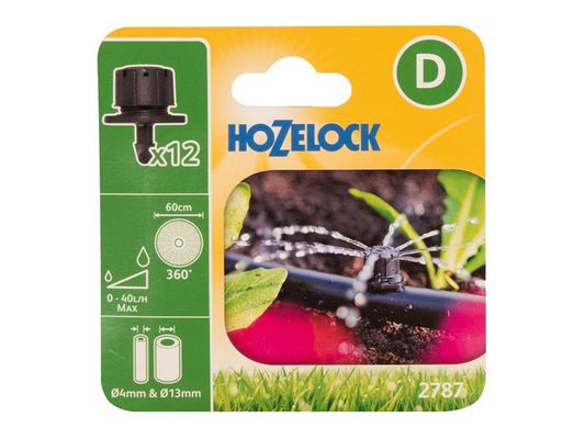 Hozelock 2787 End of Line Adjustable Mini Sprinkler 4/13mm Pack 12