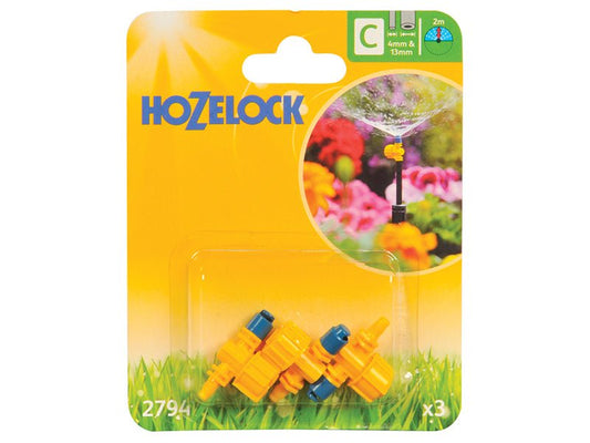 Hozelock 2794 Adjustable 180° Micro Spray Jet Pack 3