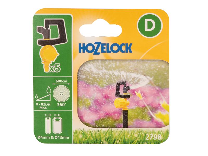 Hozelock 2798 Adjustable 360° Mini Sprinkler Pack 5