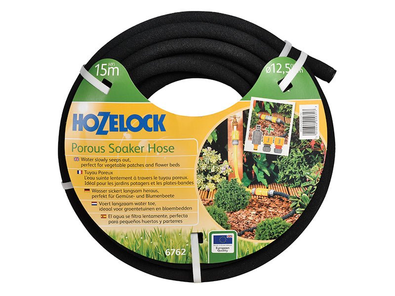 Hozelock 6762 Porous Soaker Hose 15m 12.5mm 1/2in Diameter