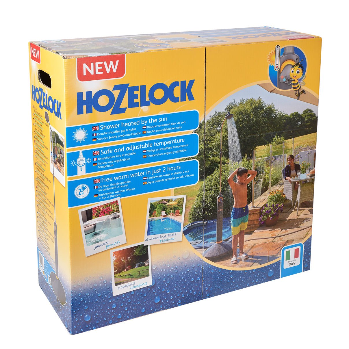 Hozelock Outdoor Portable Solar Powered Shower With 8L Tank 100 - 100 - 213