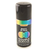 Hycote Matt Black Double Acrylic Spray Paint 150Ml Xdpb905