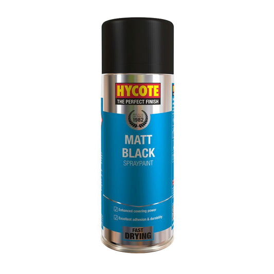 Hycote Matt Black Spray Paint 400Ml (Pack Of 12) Xuk027