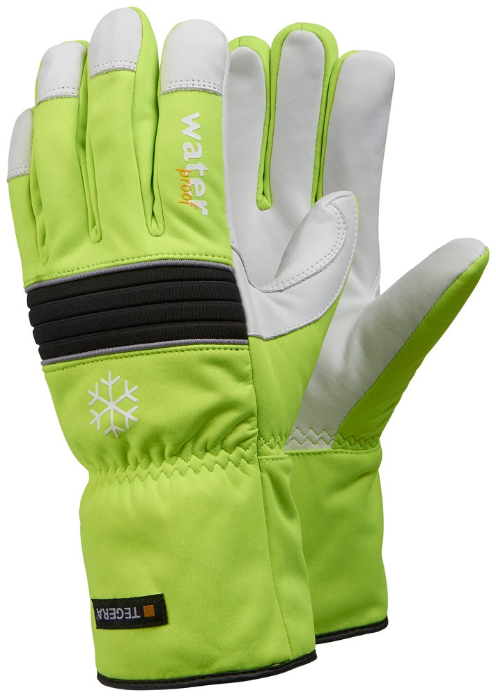 Tegera 299 Hi Viz Thermal Winter Lined Wind Waterproof Leather Gloves