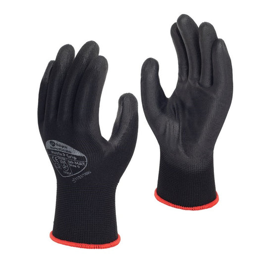 Polyco Matrix P Grip Black PU Palm Coated Gloves 40-MAT