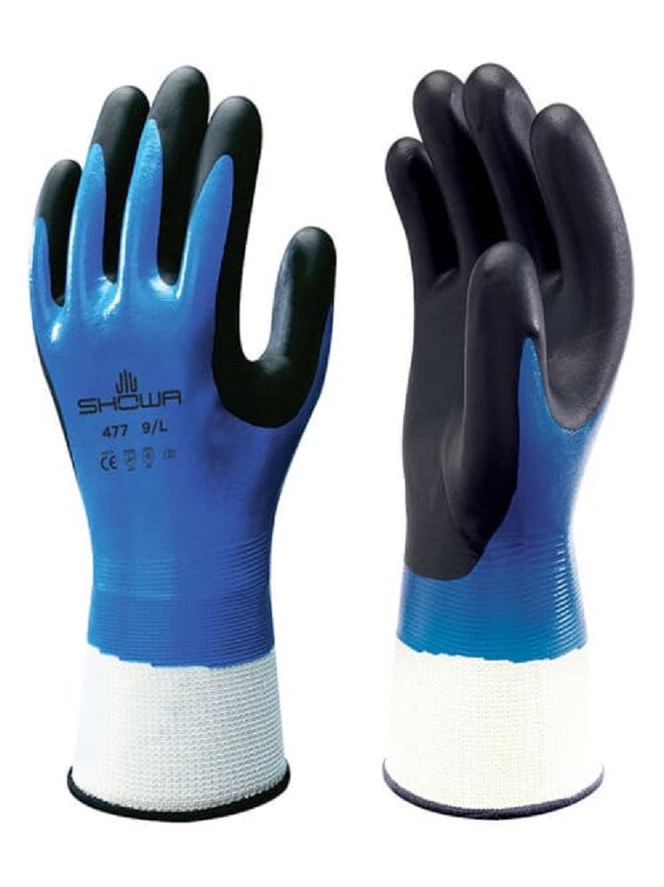 Showa 477 Dual Nitrile Coated Waterproof Winter Work Gloves