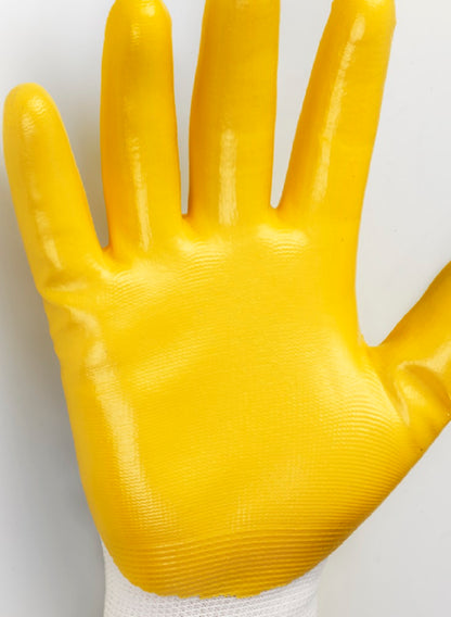 Ejendals Tegera 722 Yellow Nitrle 3/4 Coated Work Gloves