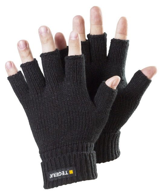 Tegera 790 Fingerless Winter Knitted Gloves Black