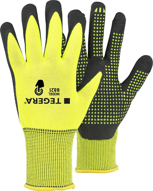 Ejendals Tegera Nitrile Dot Grip Palm Gloves Touchscreen 8821