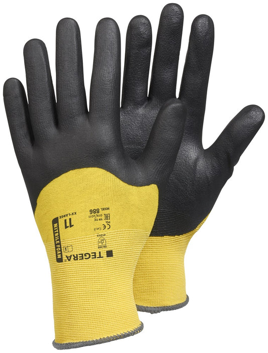 Tegera 886 3/4 Nitrile Foam Gloves Black / Yellow