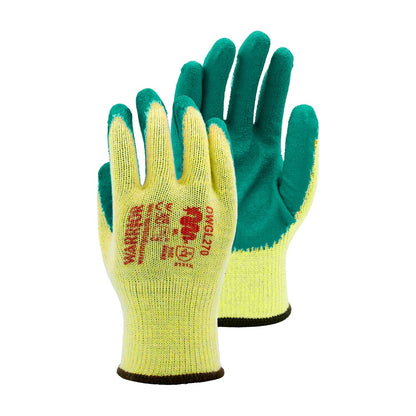 Warrior Green Latex Palm Coated Work Gloves