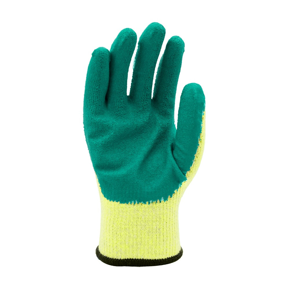 Warrior Green Latex Palm Coated Work Gloves