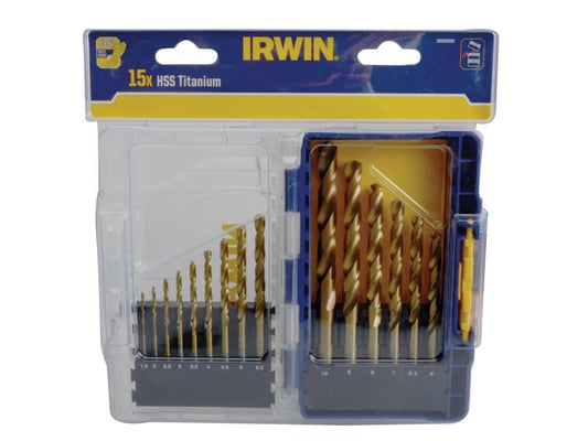 Irwin Hss Titanium Metal Drill Bit Set 15 Piece - IW3038501