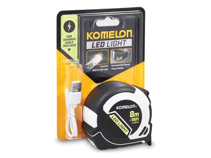 Komelon Led Light Tape Measure 8m/26ft Width 25mm