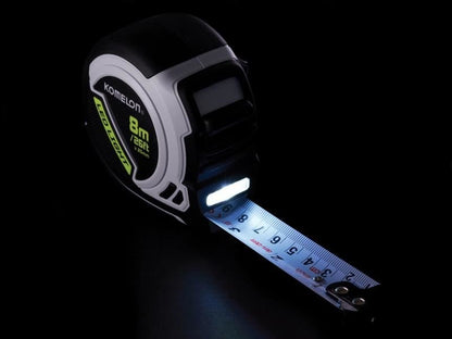 Komelon Led Light Tape Measure 8m/26ft Width 25mm