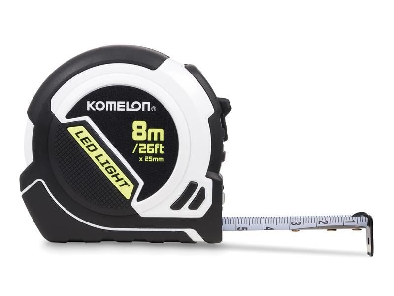 Komelon Led Light Tape Measure 8m/26ft Width 25mm