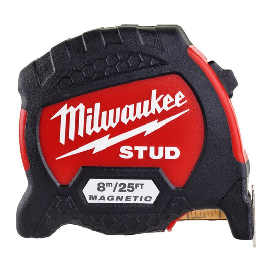 Milwaukee 4932471629 STUD Gen 2 Magnetic Tape Measure 8m/25ft