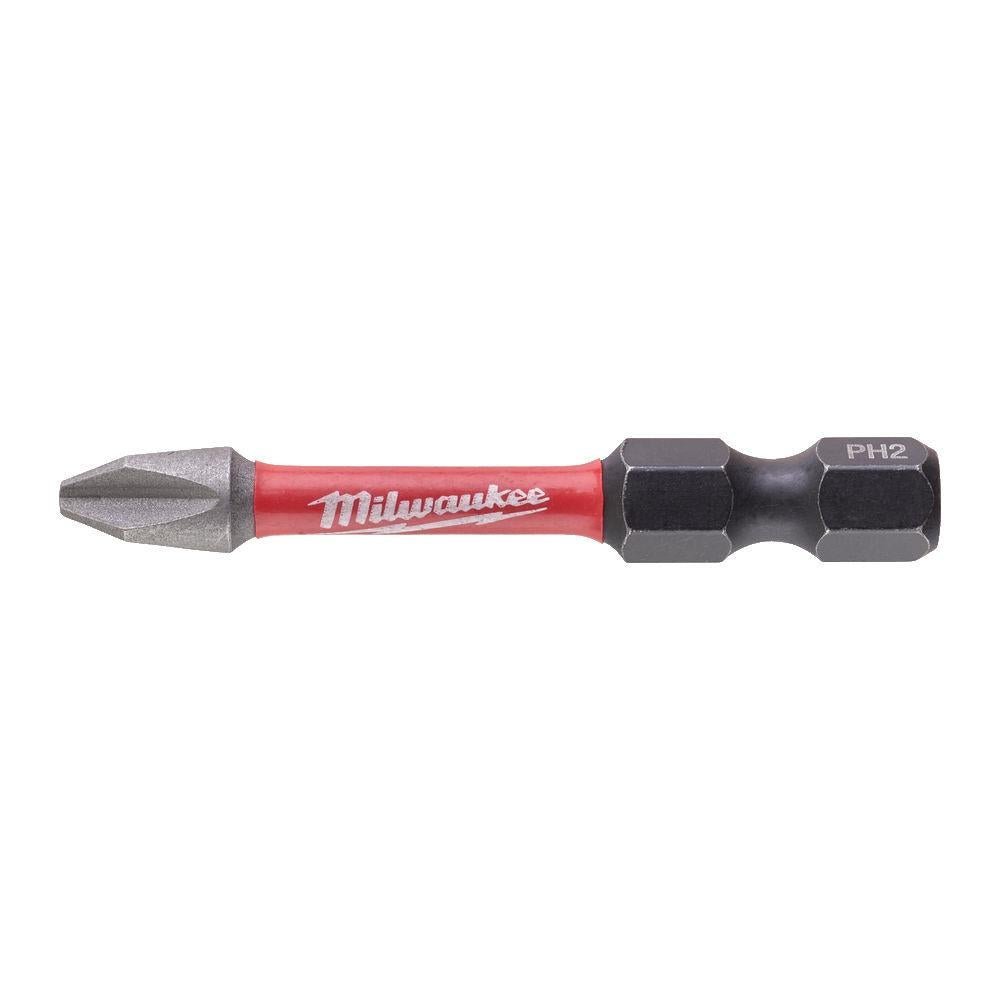 Milwaukee 10 Piece ShockWave Impact Duty PH2 x 50mm Screwdriving Bit Set