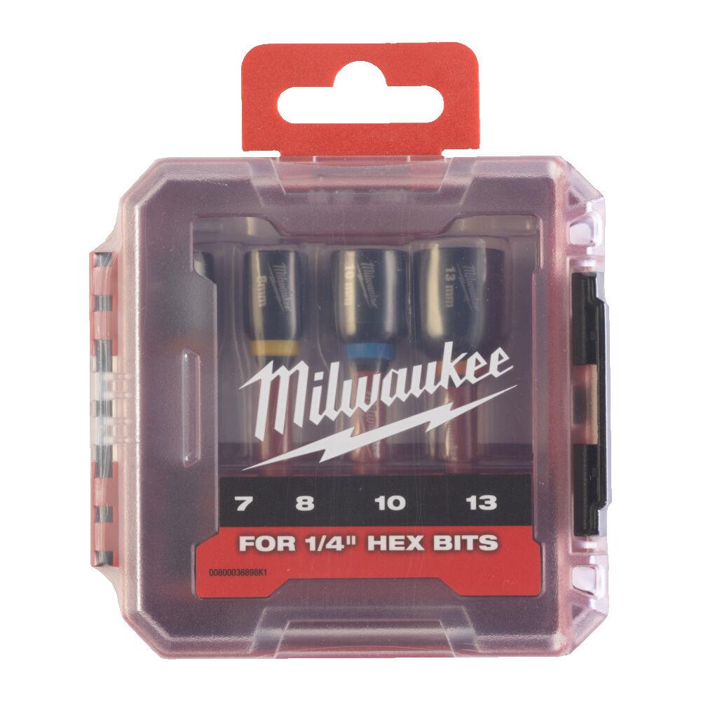 Milwaukee 4932492445 Nut Driver Set 4 Piece Shockwave Impact Duty Magnetic