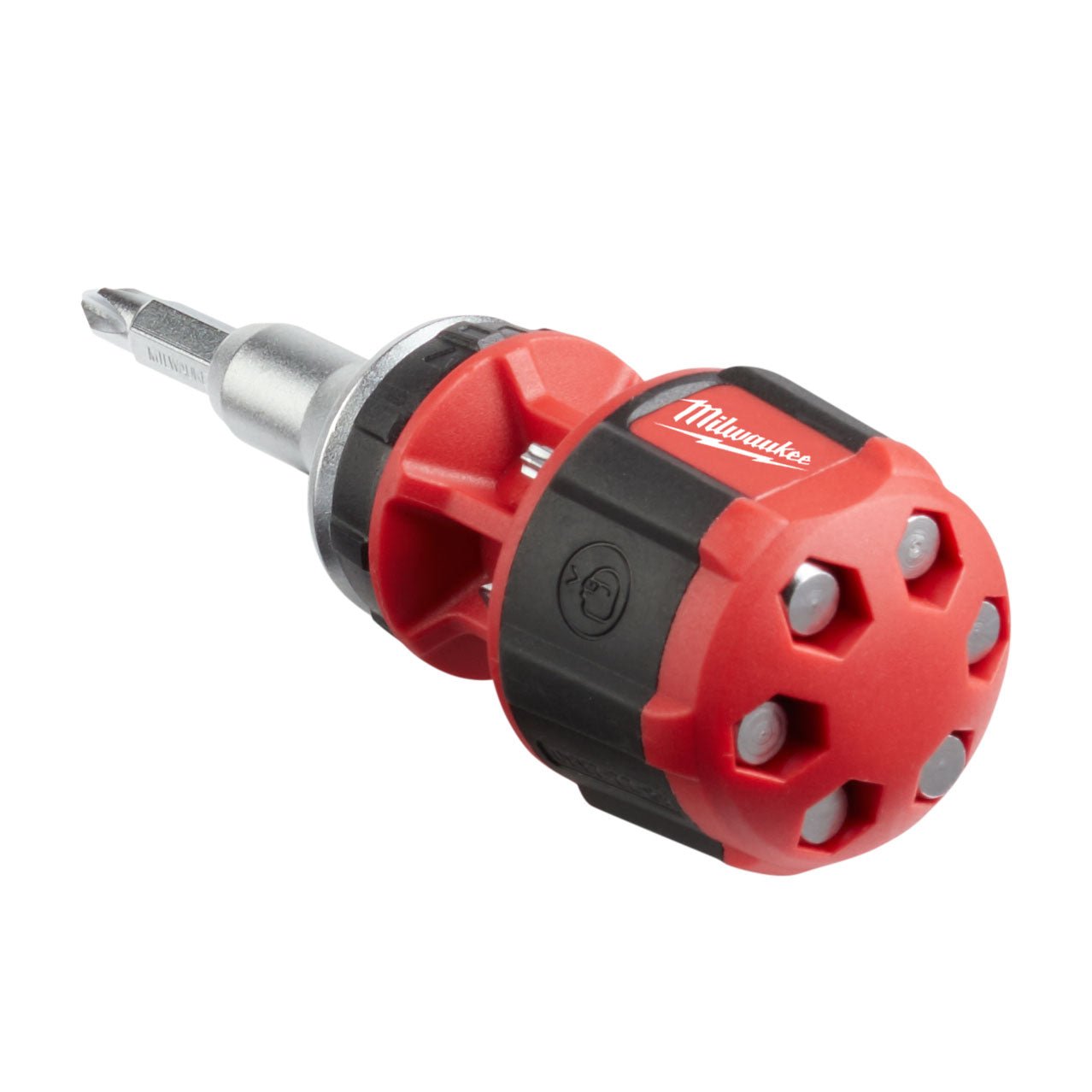 Milwaukee 8 in 1 Compact Ratcheting Multibit Screwdriver 4932471868