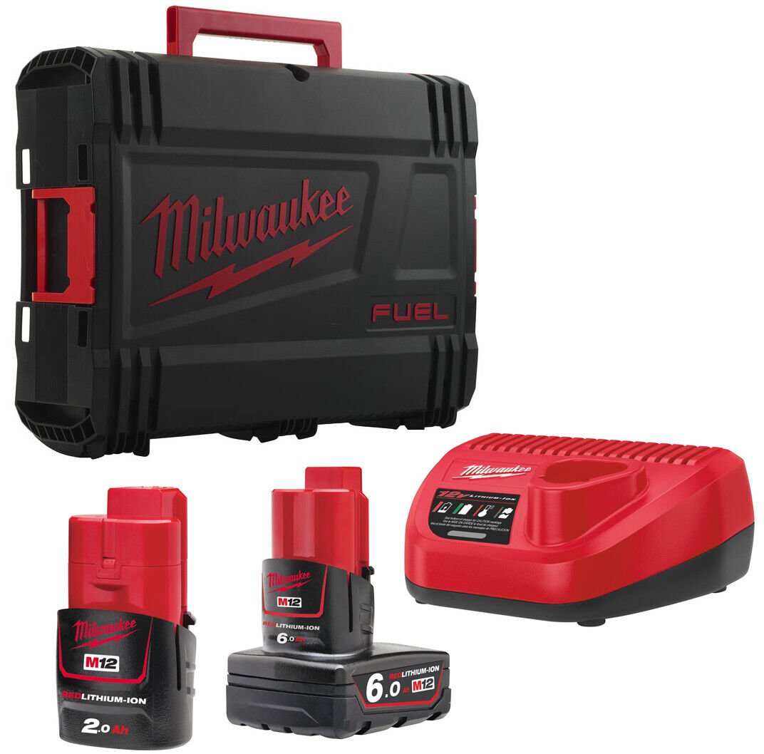 Milwaukee M12 Right Angle 1/2" Cordless Impact Wrench Kit 12V - 2 Batteries - M12FRAIWF12 - 622X