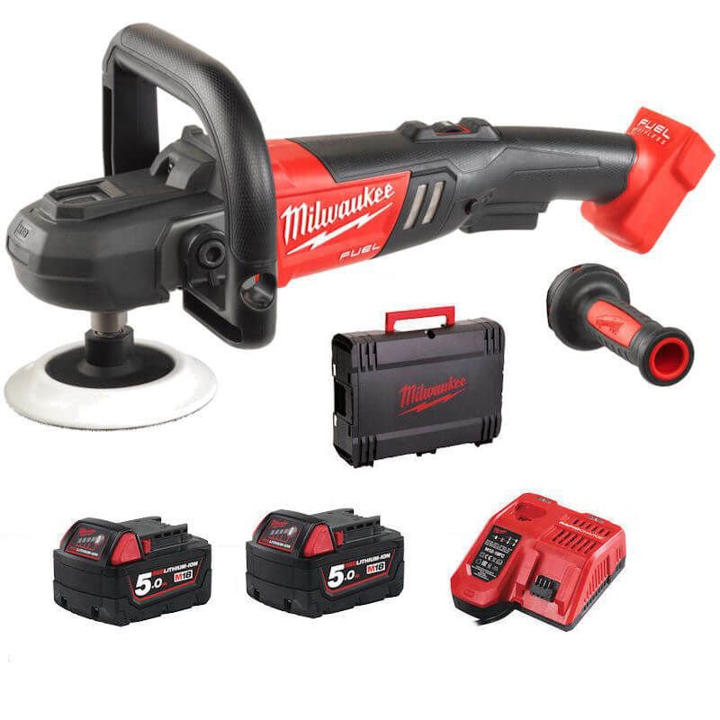 Milwaukee M18FAP180 - 502X M18 Fuel 18v 2 x 5.0ah Li - ion 180mm Polisher - M18FAP180 - 502X