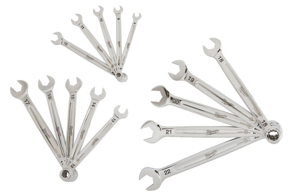 Milwaukee MAX BITE 15 Piece Metric Combination Spanner Set 4932464258