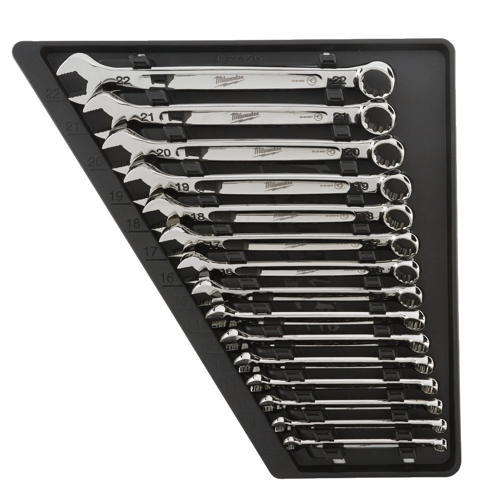 Milwaukee MAX BITE 15 Piece Metric Combination Spanner Set 4932464258