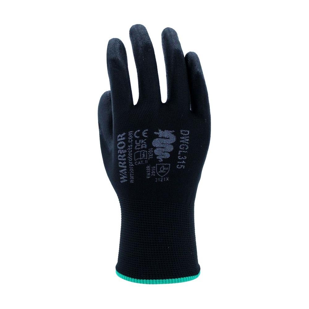 Bulk Deal 240 Pairs Warrior Black PU Coated Work Gloves