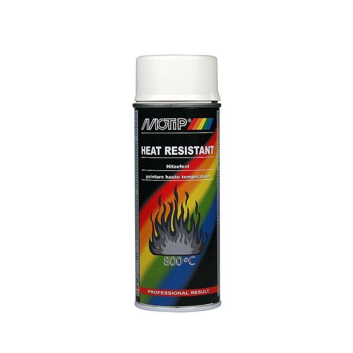 Motip White High Temperature Spray Paint Up To 800 Degrees 400ml