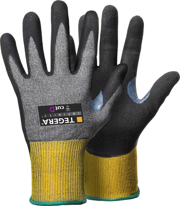 Pack 6 Pairs Ejendals Tegera Infinity Cut Proof D Nitrile Coated Work Gloves 8807