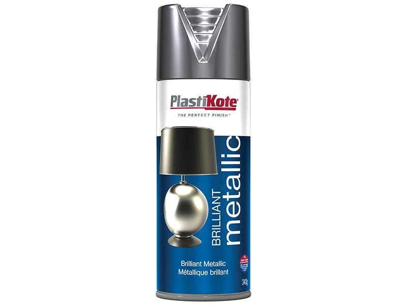 Plastikote Brilliant Metallic Spray Silver 400ml