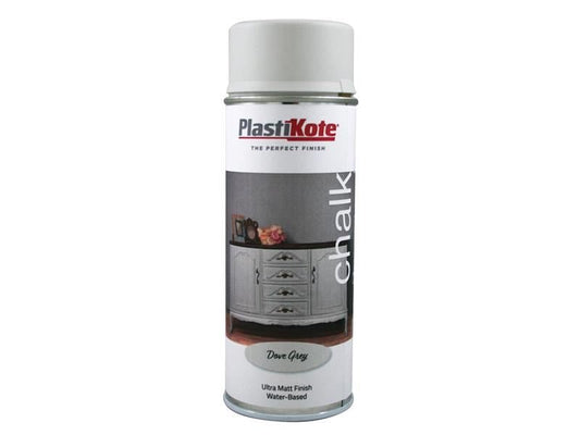 Plastikote Chalk Finish Spray Dove Grey 400ml