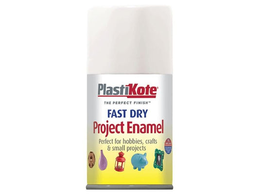 Plastikote Fast Dry Enamel Aerosol Gloss White 100ml