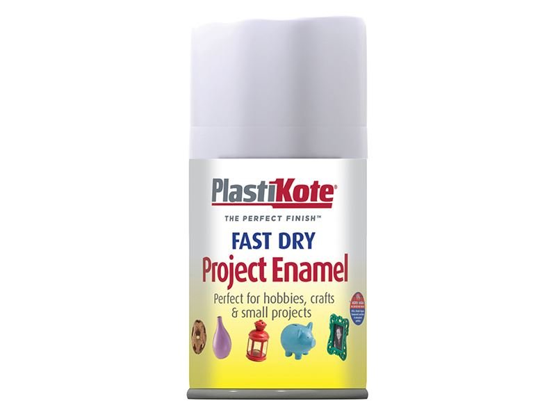 Plastikote TB - PKT102SF Plastikote Fast Dry Enamel Aerosol Matt White 100ml