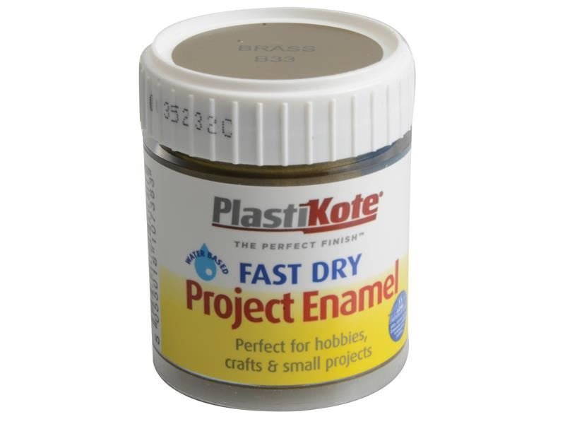 Plastikote Fast Dry Enamel Paint B33 Bottle Brass 59ml