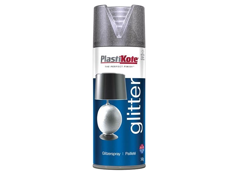 Plastikote Glitter Effect Spray Silver 400ml