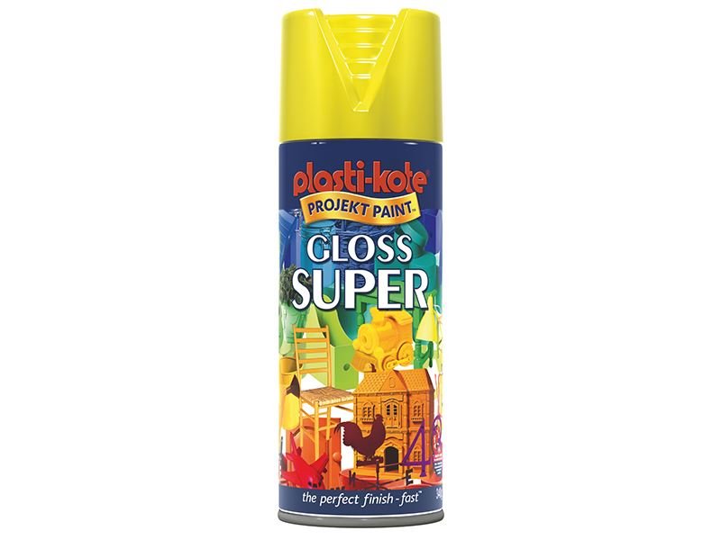 Plastikote Gloss Super Spray Yellow 400ml