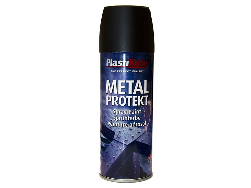 Plastikote Metal Protekt Spray Matt Black 400ml