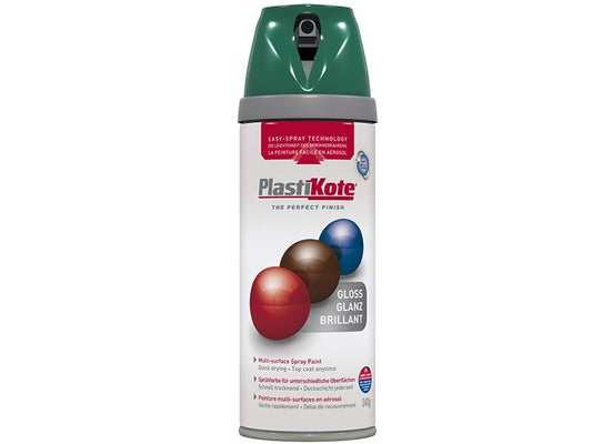 Plastikote Twist & Spray Gloss Lawn Green 400ml