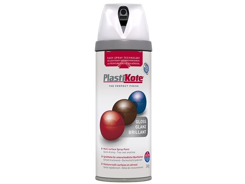 Plastikote Twist & Spray Gloss White 400ml