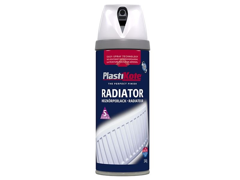 Plastikote Twist & Spray Radiator Gloss White 400ml