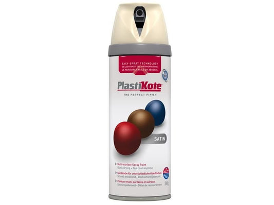 Plastikote Twist & Spray Satin Grey Beige 400ml