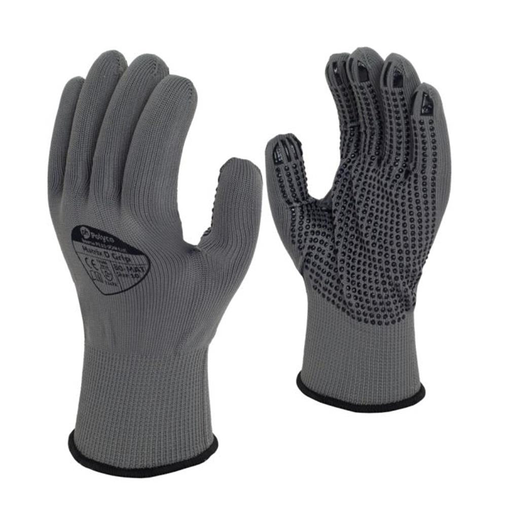 Case 144 Pairs Polyco Matrix D Grip Grey Work Gloves