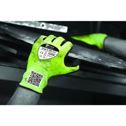 Polyco Grip It Oil C5 Dual Nitrile Coated Cut Resistance Work Gloves