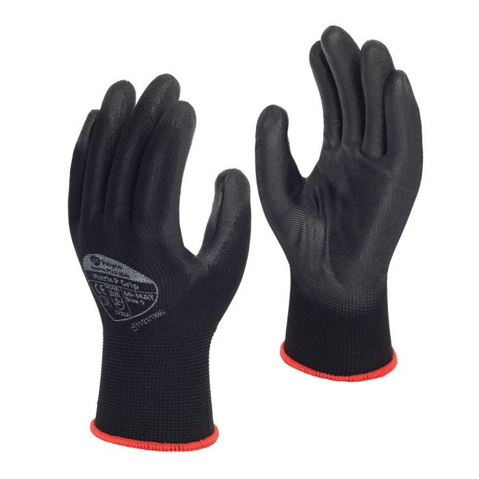 Polyco Matrix P Grip Black PU Palm Coated Gloves 40 - MAT