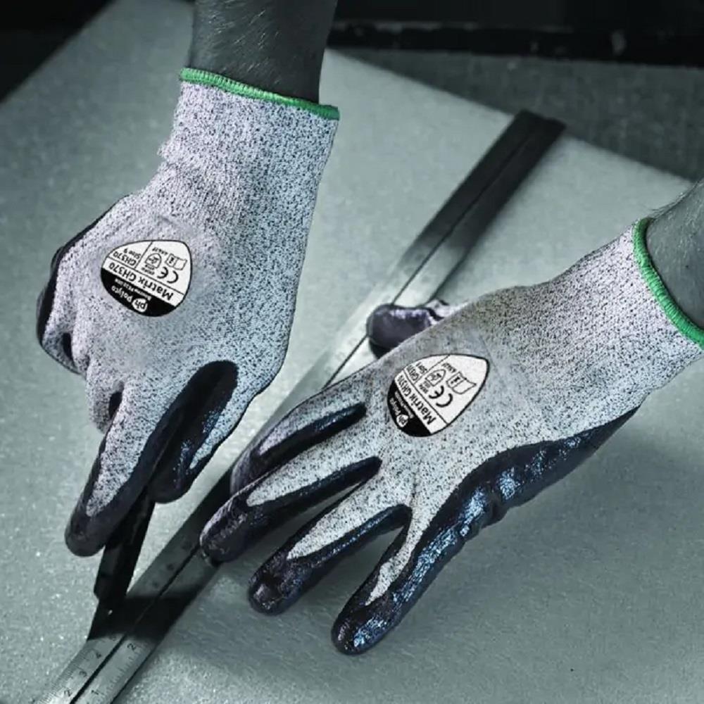 Polyco Nitrile Coated Max Cut F Protection Work Gloves GH370